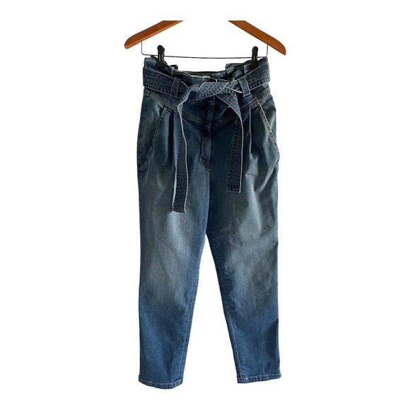 A.L.C. Denim - ALC Jeans Women's‎ Size 8 Indigo High Rise Baggy Tie Waist